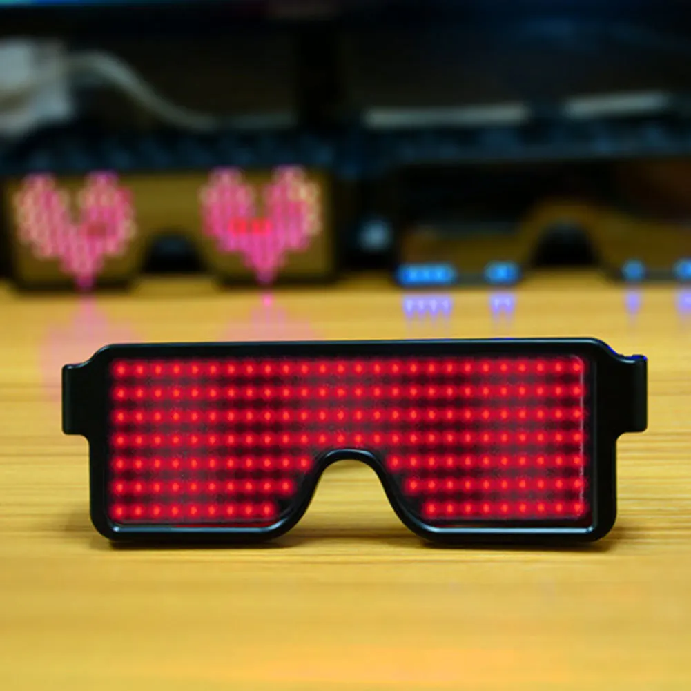 Новые светодиодные люминесцентные очки для вечеринки креативные Модные ночные светящиеся очки DJ электрические слоги световые игрушки
