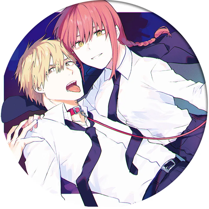 Anime Chainsaw Man Badge Makima Brooch Pin Cosplay Badges For Cloth Backpack Cosplay Anime Accessories