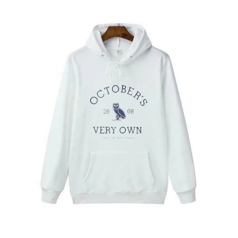 Sudadera con capucha para hombre y mujer, Jersey informal con estampado de OVO azul, marca popular europea y americana, moda urbana para parejas