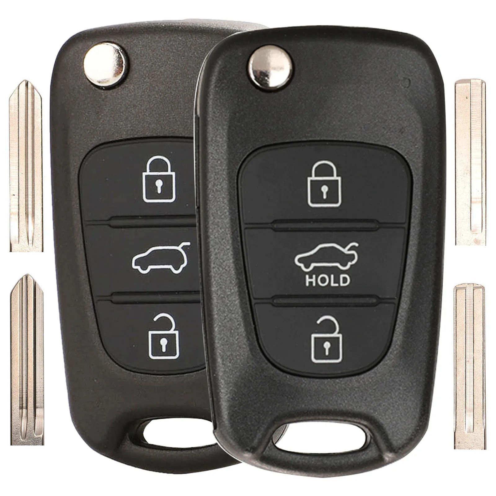 Key Shell Car Remote Key Jingyuqin Remote Car Key Shell For Kia K2 K5 Rio 3 Picanto Ceed Sportage Cerato Sorento Soul Hyundai I20/30/35 IX25/35 Accent