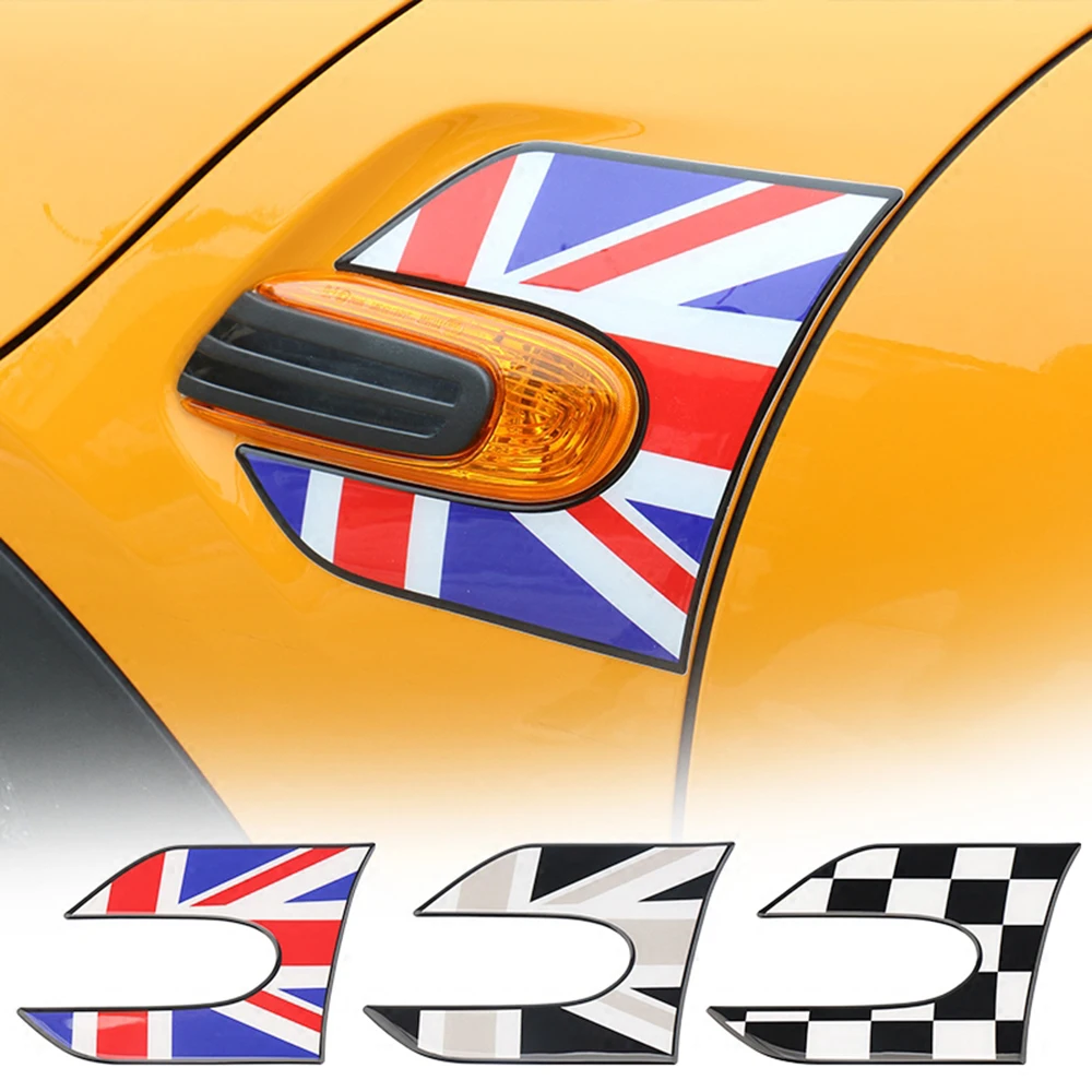 2pcs Car Styling Fender Epoxy Sticker Side Plate Wing Decals Decor For Mini Cooper One S JCW F55 F56 Hatchback Accessories | Автомобили и