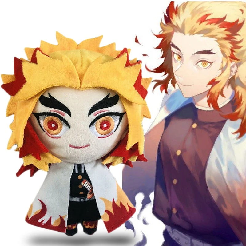 20cm Anime Demon Slayer Kimetsu No Yaiba Rengoku Kyoujurou Pp Cotton Cosplay Figure Cute Plush Dolls Stuffed Toy Collection Gift Aliexpress Juguetes Y Pasatiempos