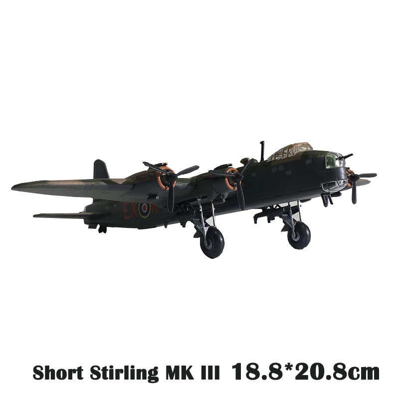 Stirling mk3 1:144 WW2 Halifax четырехмоторный Тяжелый бомбардировщик английский истребитель статический дисплей Модель литья под давлением коллекция мальчик игрушка подарок - Цвет: Stirling mk3