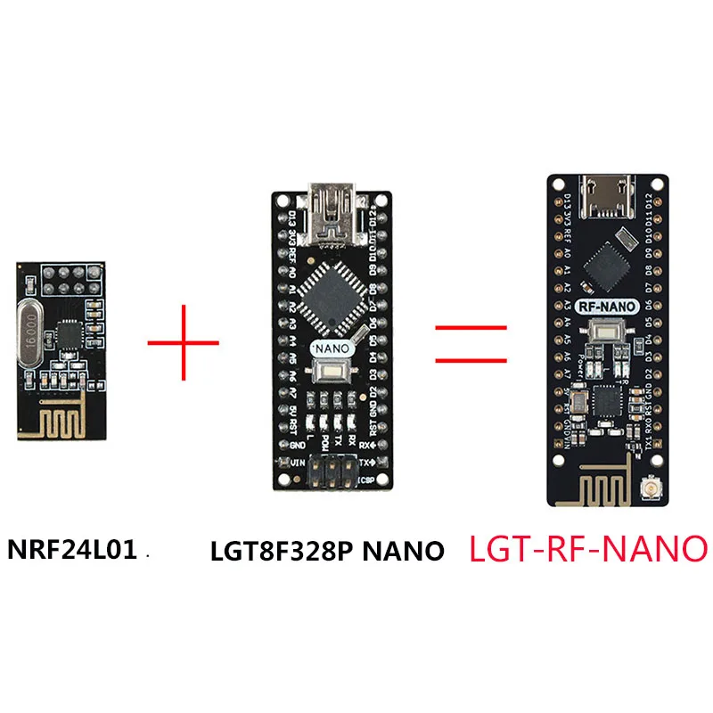 Emakefun Lgt Rf Nano For Arduino Nano V3 0 Rf Nano Lgt8f328p統合nrf24l01アンテナインターフェース付きマイクロusbナノボード Integrated Circuits Aliexpress