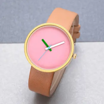 

Candy Jelly Color Student Leather Watch Girls Clock Exquisite Pointer Digital Simple Personality Ideal Gifts For Women
