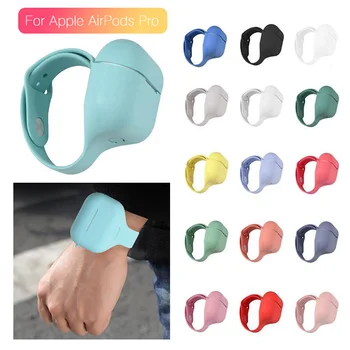 

Sports running Wirstband case for Airpods Pro Portable Earphone Cover Case for Apple Airpods pro Soft silicone Watch Strap Case
