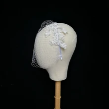 Клетка вуаль блестящая вуаль волосы бисером Роскошный аксессуар для волос Свадебная Кружевная повязка на голову вуаль, свадебное украшение для волос