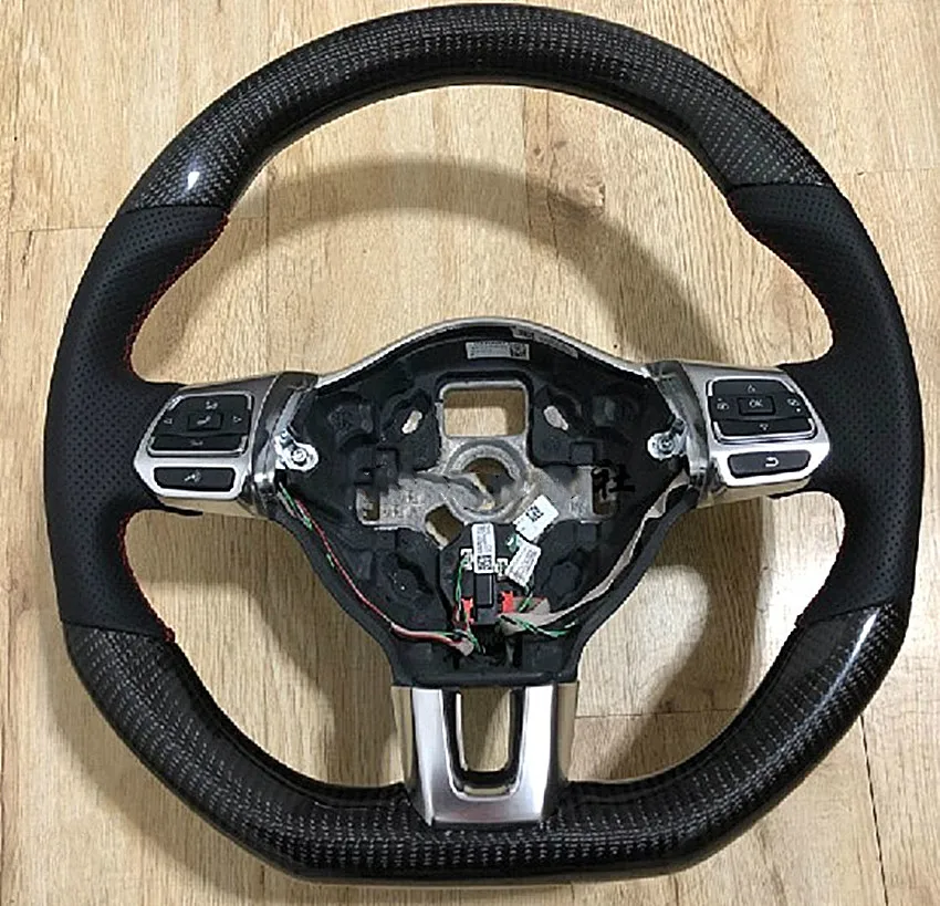 Настоящий карбоновый руль для VW Golf 6 G Футболка Я GTD R MK6 J ВАВТ GLI Scirocco GTS 2,0 T 2008-2013