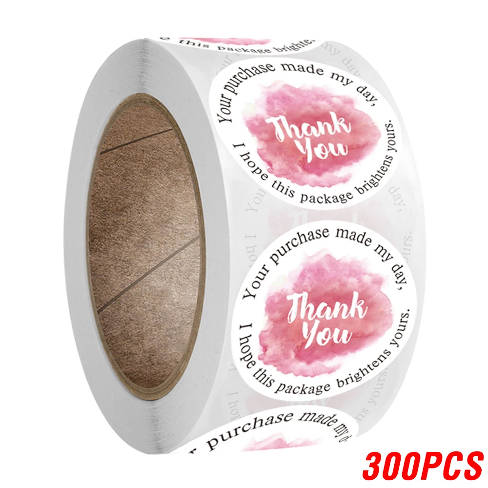 Scrapbooking & Stamps near me 100-500 Pcs Thank You Stickers Cute Pink Gold Labels For Small Business Or Wedding Gift Decor Sticker Stationery Supplies chicken stamps for card making Scrapbooking & Stamps