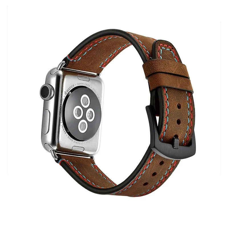 44 мм 40 мм ремешок для часов Apple Watch Series 5 4 3 2 1 высококачественный ремешок из натуральной кожи для Apple Watch браслет ремешок для часов 42 мм