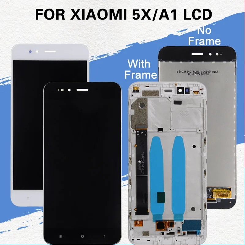 Цена Dina mi co 1 шт. ЖК для Xiaomi mi A1 дисплей с кодирующий преобразователь сенсорного экрана в сборе mi 5X дисплей Замена mi 5X ЖК дисплей с инструментами