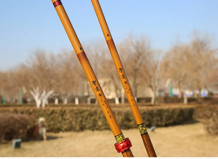 Vara de Pesca Telescópica de Fibra de Carbono Pólo de Mão para Carpa Ultra Leve Marrom Duro 2 - 8 Power Bambu Festival cj 2.7m-6.3m 23 Cj 2.7m-6.3m ultra leve marrom duro 2