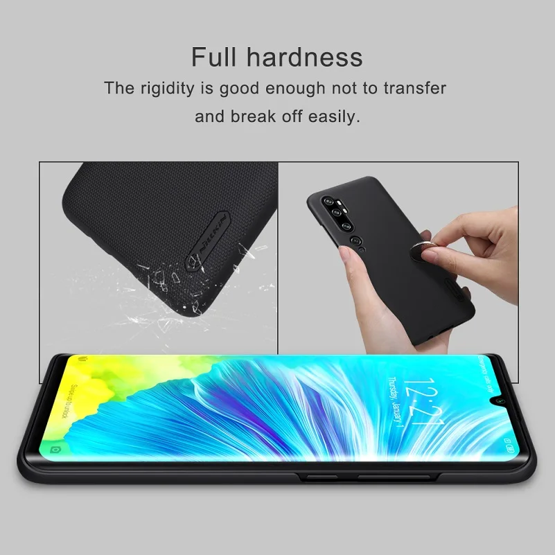 Для xiaomi mi note 10 чехол NILLKIN матовый PC Матовая жесткая задняя крышка Подарочный