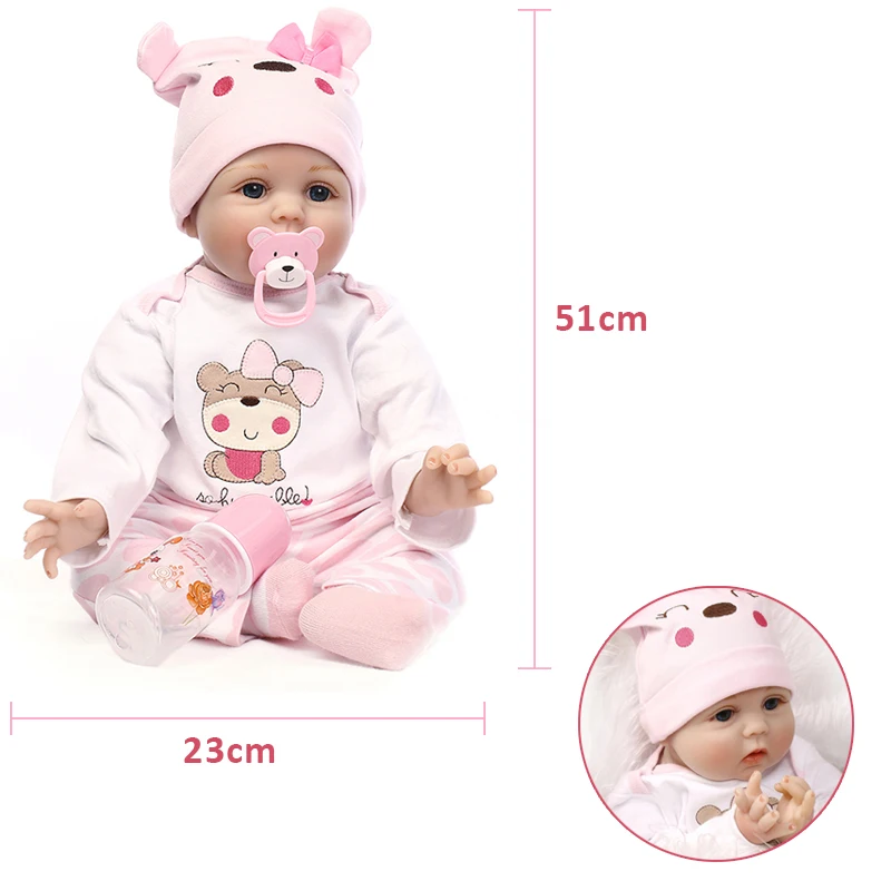 NPK Baby Reborn Doll мальчик живой игрушки для детей милые игрушки для девочек 22 дюймов 55 см мягкий силиконовый корпус Детские куклы подарок на день рождения