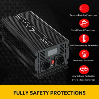

Voltage converter 24V 230V inverter LCD cable built-in remote control