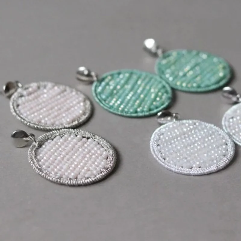 Модные висячие серьги в виде кристаллов букле oreille ручная работа плетение