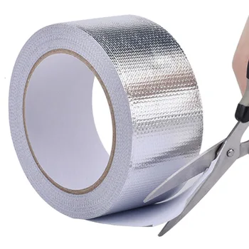 

20M Exhaust Pipe Fiber Glass Aluminum Foil High Temperature Wrap Heat Insulation Tape Reflective Heat Shield