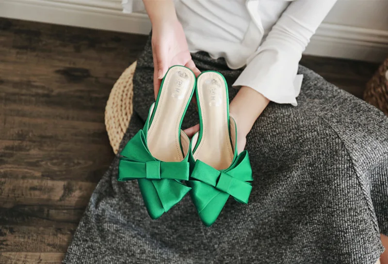 Casual Low-heeled Woman Flats Fashion Pointed Toe Slingbacks Lady Spring Footwear Comfortable Outdoor Female Slippers SE5049 (3)