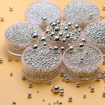

100 Ps Sterling Silver Round Bead 3mm/4mm 925 Beads for Jewelry Making