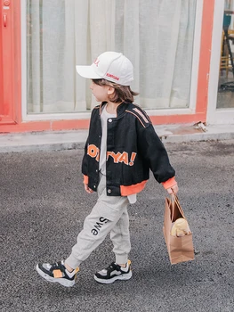 

Boys Coat 2020 Spring New Cotton Jacket Children Children Korean Version of Spring Baby Western Style Children's Clothing Tide