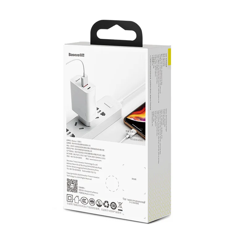 Baseus для быстрой зарядки 30 Вт 4 0 3 Мульти USB зарядное устройство iPhone 11 Pro Max iPad Macbook SCP