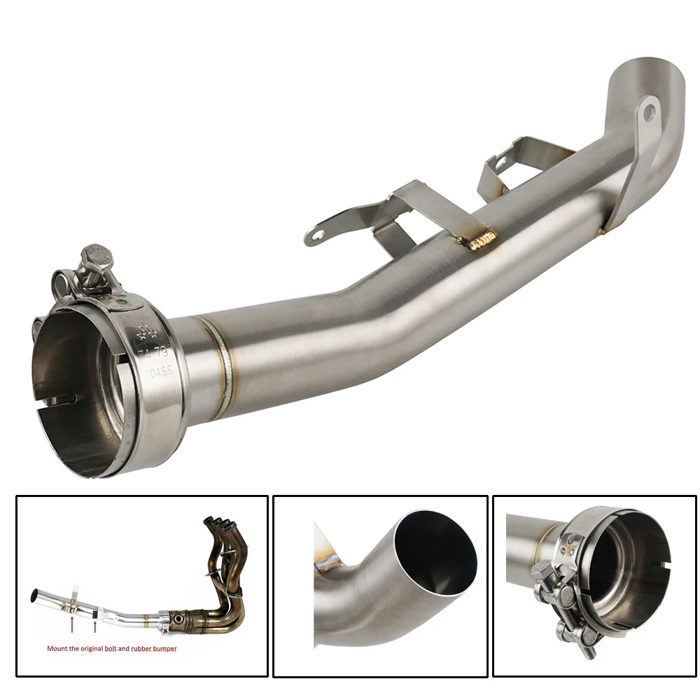Глушитель для мотоцикла De-cat Mid Pipe для Kawasaki Z900 Z 900 Eliminator вниз выхлопная труба Мотоциклетные аксессуары