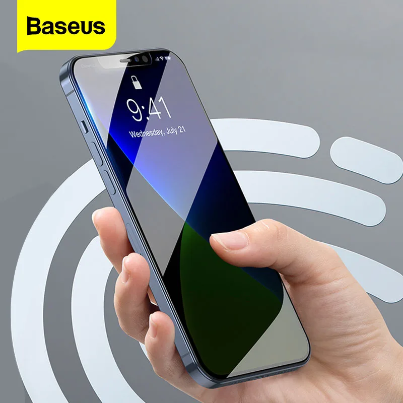 Baseus 0.3mm Screen Protector Tempered Glass For iPhone 12 Pro Max Mini Anti Peeping Full Cover Protective Film For iPhone 12Pro