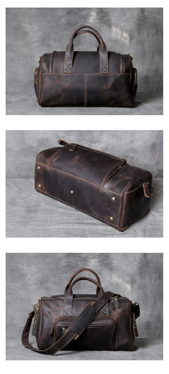 Мужские дорожные сумки, Мужская Уличная сумка для багажа из натуральной кожи, новая модная дизайнерская деловая сумка для путешествий