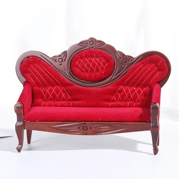 

1:12 Miniature Soft Single Sofa For Dolls Mini Furniture Toys Doll House Pretend Play Toy For Girls Gift Children Decoration