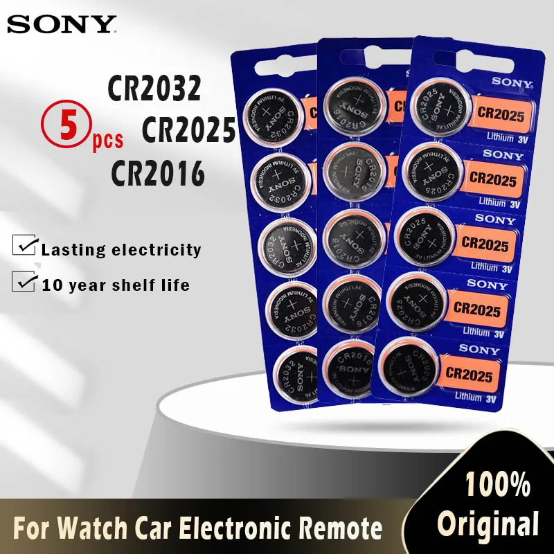 CR2016 CR2025 CR2032 2 x Sony Lithium Coin Battery 