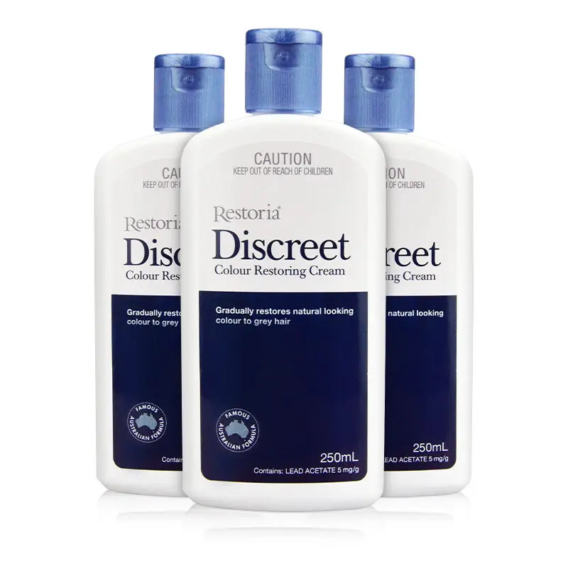 Reduzir o Cabelo Cinzento para Homem e Mulher Original Restoria Discreto Cor Restaurando Creme Loção Cuidados Capilares 250ml 1 Pçs 1 creme loção cuidados capilares 250ml reduzir o