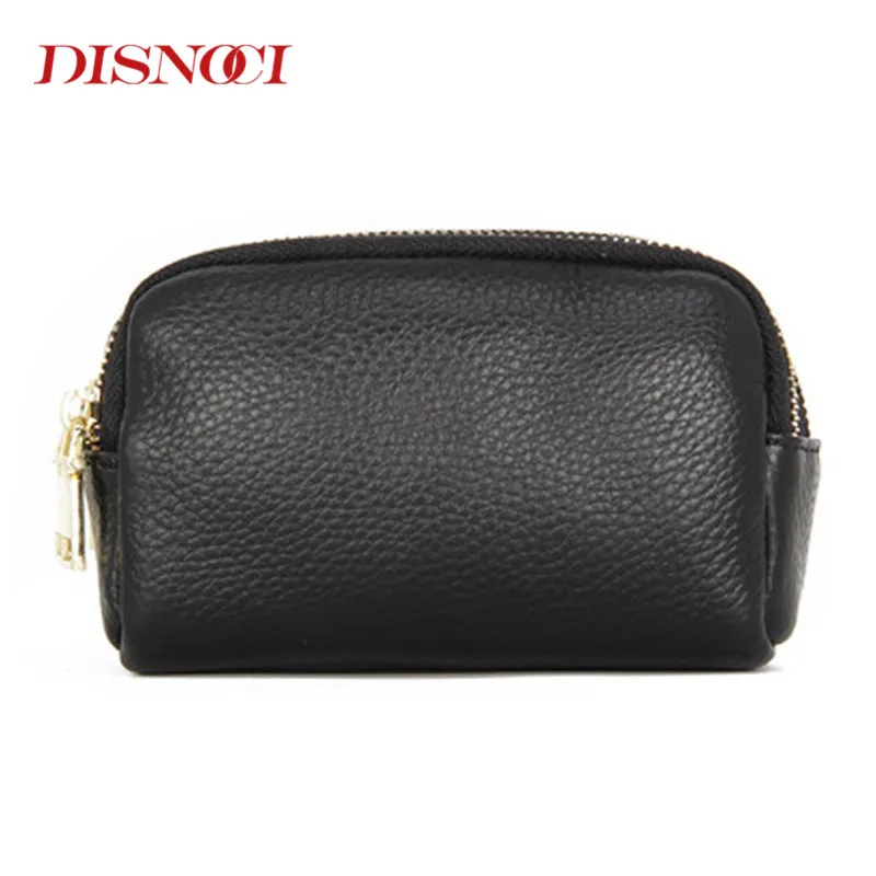 

Women Wallets Genuine Cow Leather Simple Purse New Design Good Quality Fashion Girls Mini Coin Purse 3 Zipper Card Holder Clutch