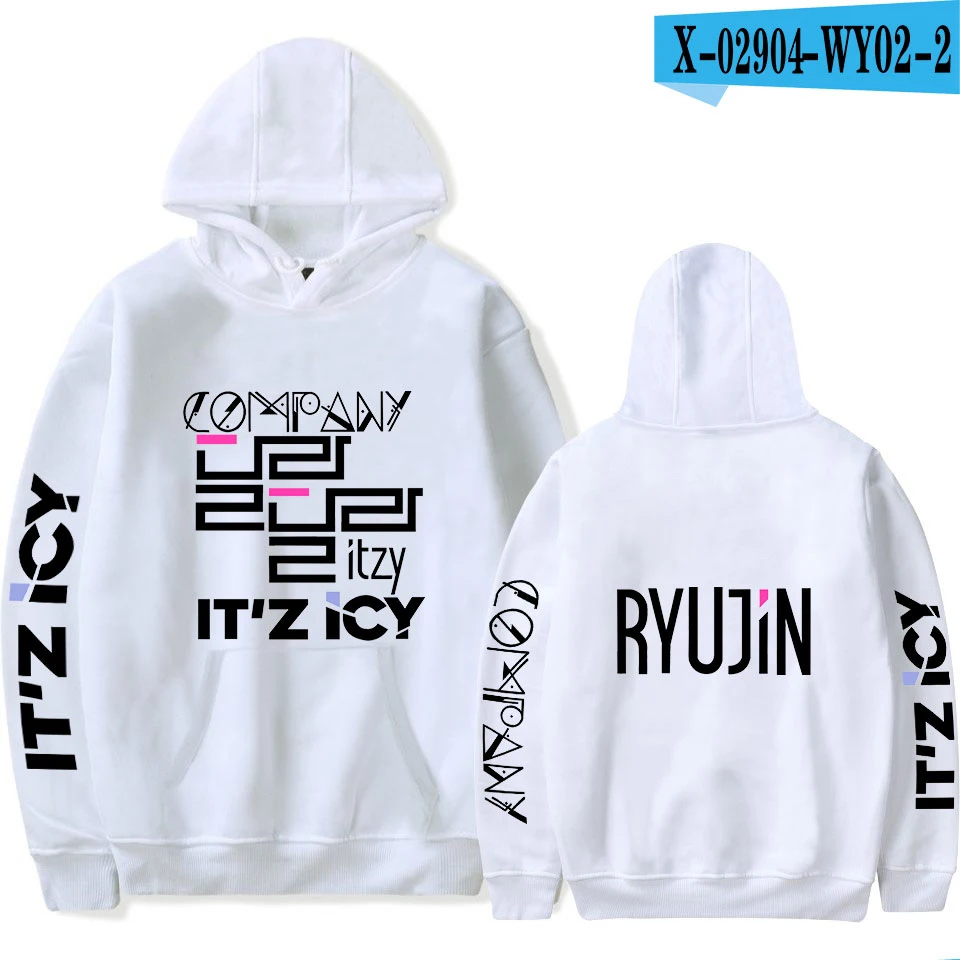 ITZY Hoodie Sweatshirt Exclusive Sweatshirt Women Fashion Harajuku Autumn And Winter Hot Hoodies Women XXS-4XL - Цвет: 19