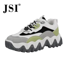 JSI Spring Women' s Flats Mixed Colors Cross-Tied Lace-Up Flat Platform Round Toe Comfortable Shoes Fashion Concise Sneaker JY81