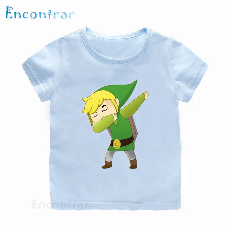Детская футболка с принтом из мультфильма «Легенда о Зельде» и «Triforce»; детская забавная футболка; летняя одежда для мальчиков и девочек; HKP5246