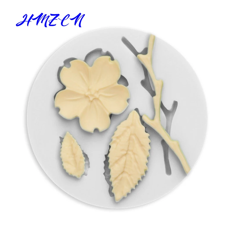 

Plum Blossom Sugarcraft Silicone Mold Flower Fondant Mould Wedding Cake Decorating Tools Chocolate Mold Molds Silicone