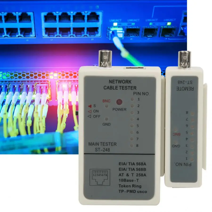 Сетевой коаксиальный кабельный тестер RJ45/RJ12/RJ11 LAN Кабельный тестер линия Finder поиск инструмент кабель