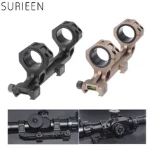 Охотничье 25,4 мм/30 мм двойное кольцо консольное сверхмощное Крепление прицела с пузырьковым уровнем Подходит Пикатинни Вивер рельс 20 мм ружье