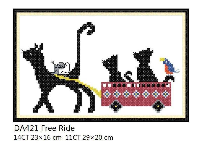 Joy Sunday китайские наборы для вышивания крестиком с принтом кота на холсте 14ct 11ct счетная ткань DMC наборы ниток для вышивания рукоделия