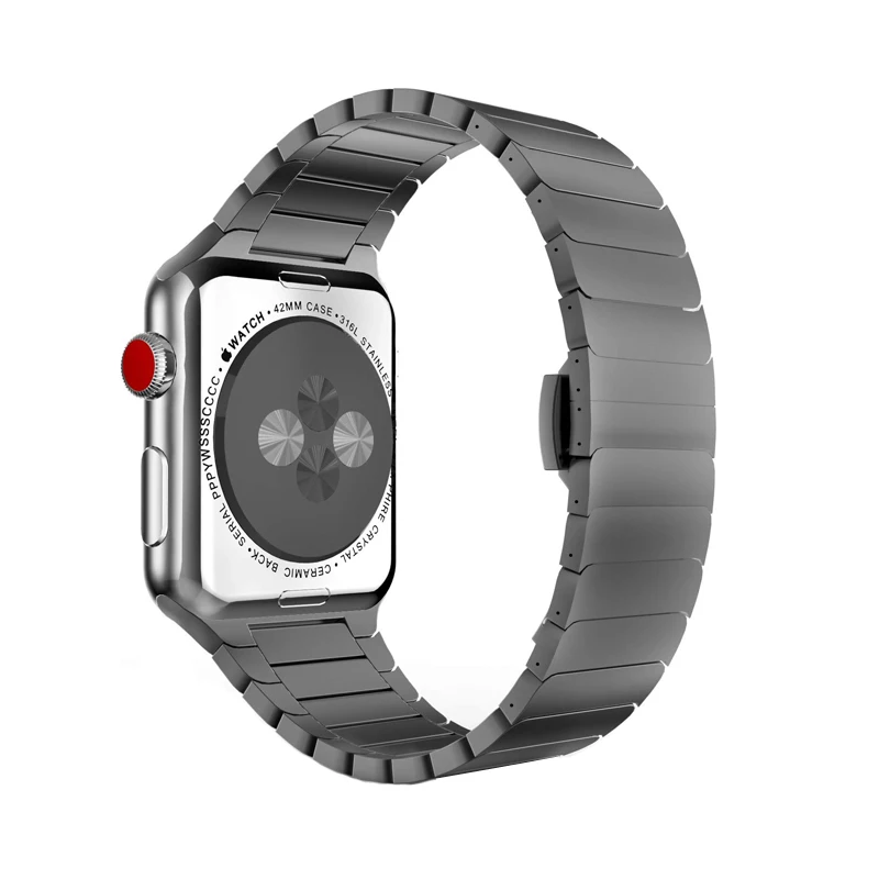 Ремешок из нержавеющей стали для часов apple watch band 4 42 мм 38 мм correa металлическая пряжка бабочка ремешок для часов для iwatch 44 мм 40 мм 3/2/1