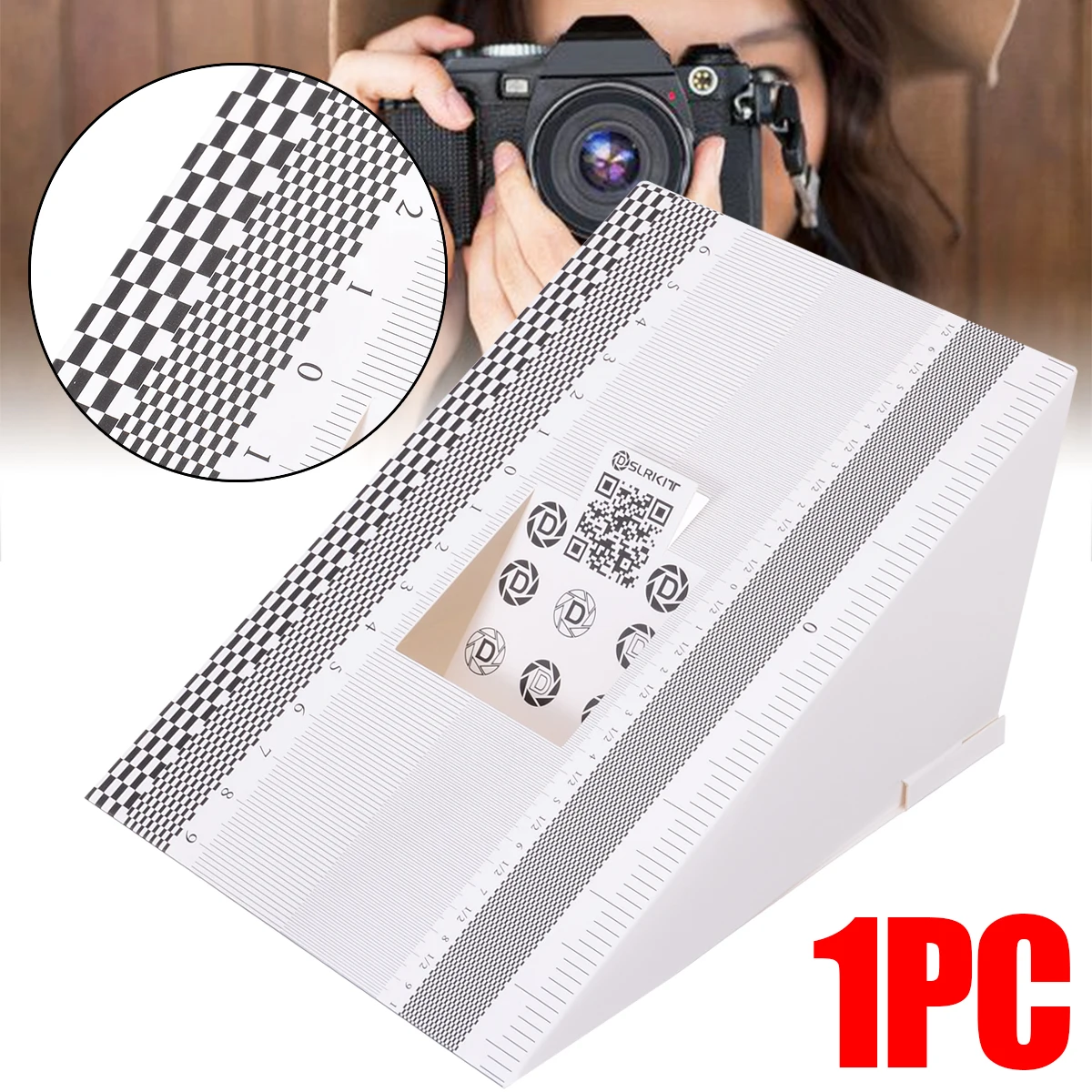 1pc 19x12.3cm Folding Card Lens Focus Calibration Ruler High Quality Alignment AF Micro Adjustment Ruler Chart