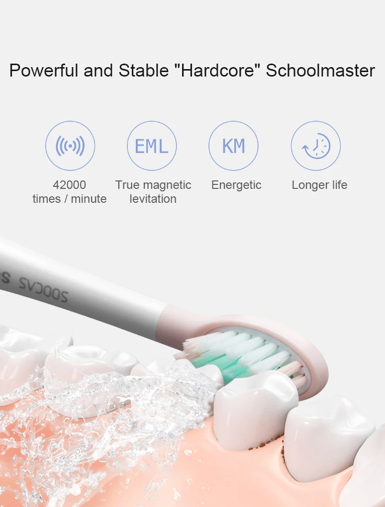 Xiaomi SOOCAS V1 электрическая зубная щетка sonic Ultra sonic Автоматическая перезаряжаемая Водонепроницаемая зубная щетка type-c для чистки зубов для взрослых