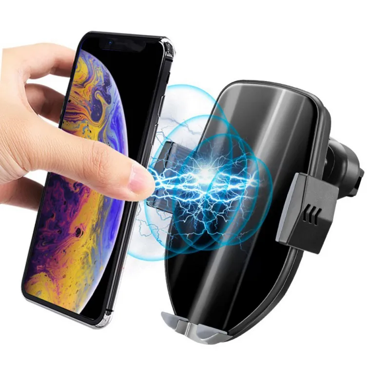 

Wireless Car Charger 10W Qi Fast Charge Wireless Charging Car Mount Automatic Clamping Dashboard & Air Vent Phone Holder