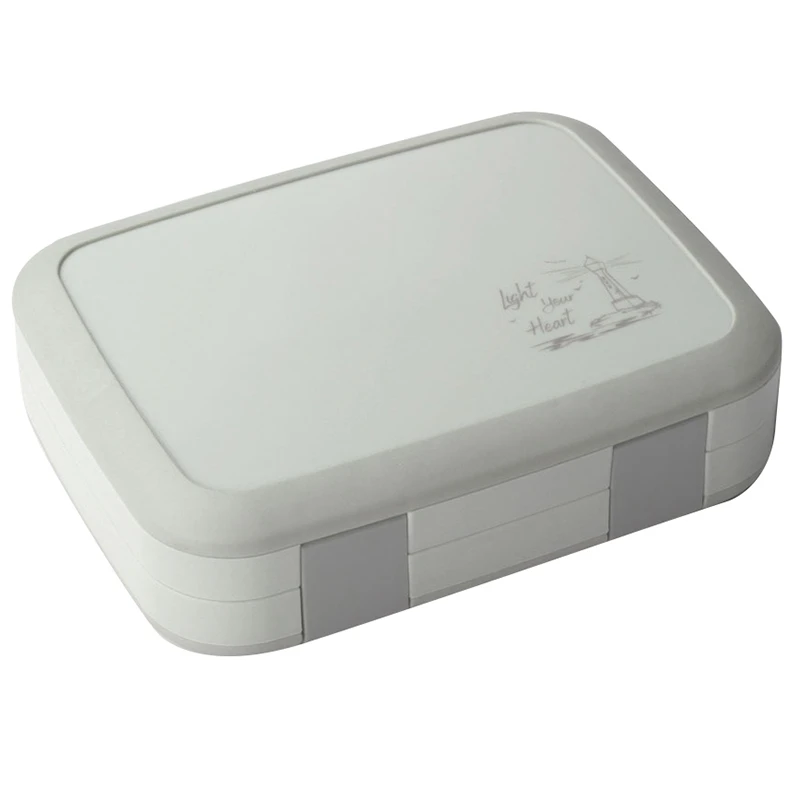 Ланч-бокс, портативный, несколько сеток, Bento box, школьная, Студенческая, детская посуда, портативный контейнер для хранения еды, герметичный, для пикника