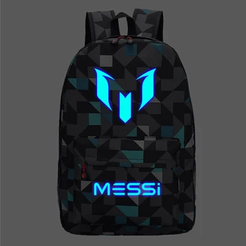 

Messi Backpack Teen College high School Bag for Teenager Boy schoolbag Black men Back pack Kids Book Bag 2020