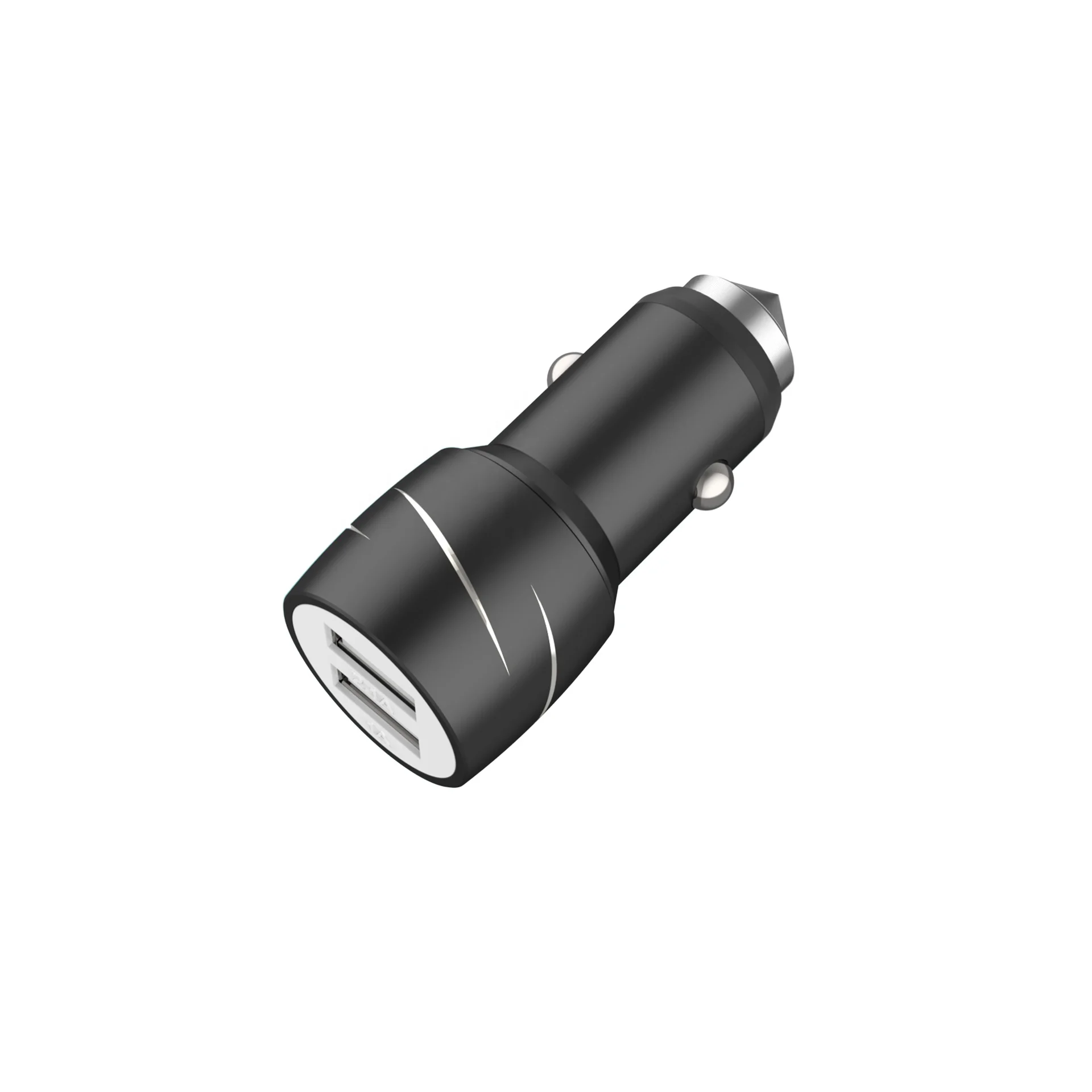Автомобильное зарядное устройство с 2 разъемами и двумя USB порсветодиодный