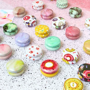 

12PCS NEW Mini Elegant Flower Tin Box DIY Candle Jar Balm Round Empty Iron Box Portable Lipstick Zipper Cream Storage Box