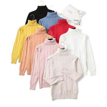 

HLBCBG Thick Warm Women Sweater Autumn Winter Sweater Long Sleeve Knitted Soft Jumper Chic Women Turtleneck Sweaters Pull Femme