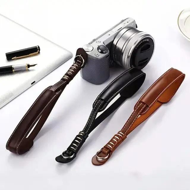 PU Leather Camera Hand Strap with Quick Release Plate Camera Strap for Sony SLR DSLR Cameras Accessories 1