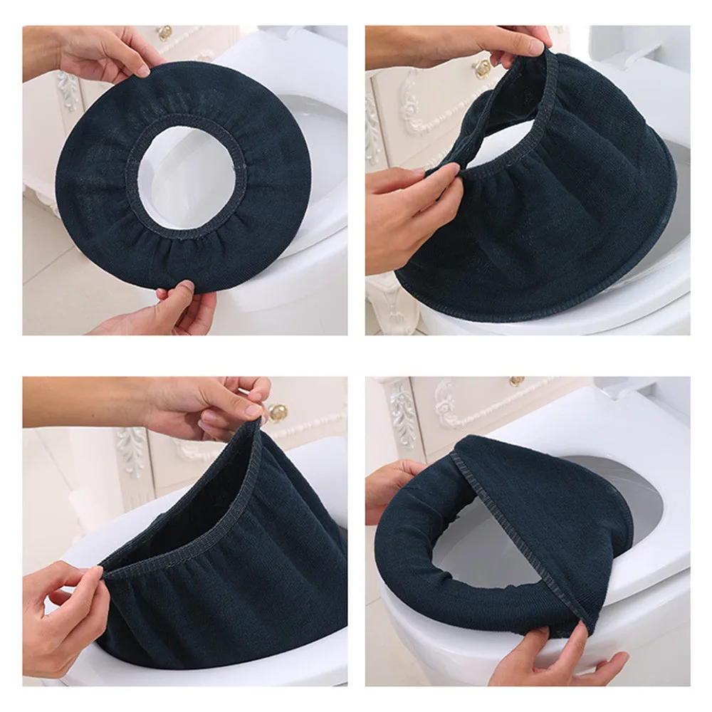 3PCS Toilet Seat Cover Bathroom Protector Closestool Soft Warmer All Shape Toilet Seat Cover Seat Lid P сиденье для унитаза